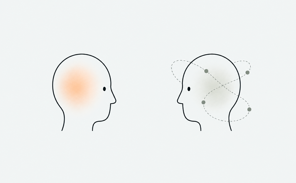 Illustration of a flower where each petal represents a different focus area, and the center represents the transition between tasks.