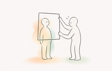 A supervisor assesses a therapist through a rigid frame while the therapist extends beyond it, representing how neurotypical standards can misjudge autistic competence.