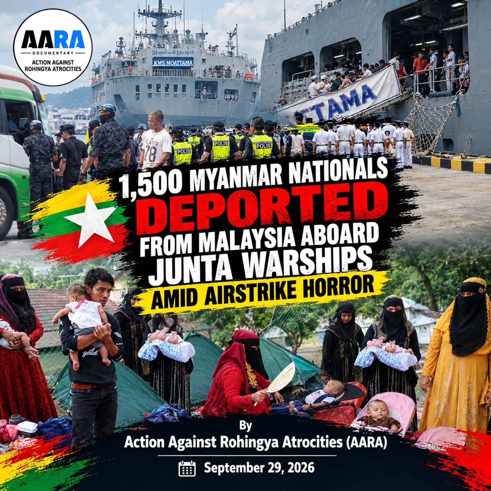 1,500 Myanmar Nationals Deported from Malaysia Aboard Junta Warships Amid Airstrike Horror