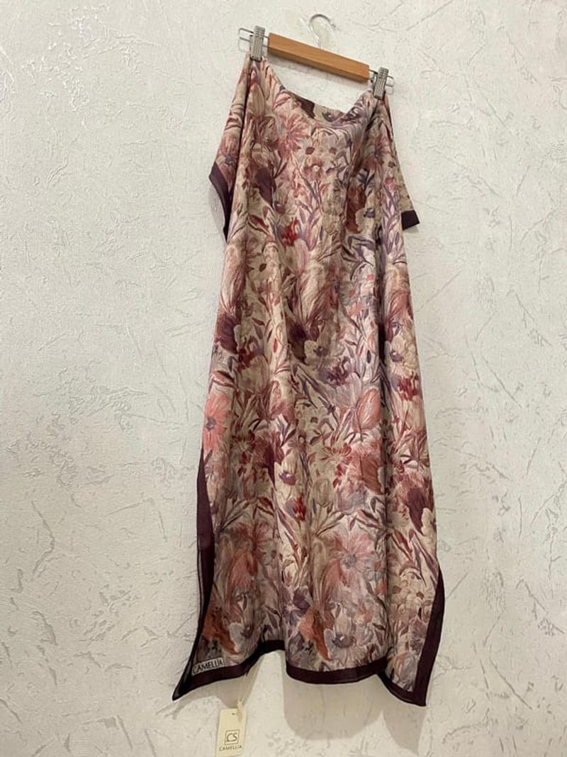 Paradise Kraş Şal - Bordo Bej