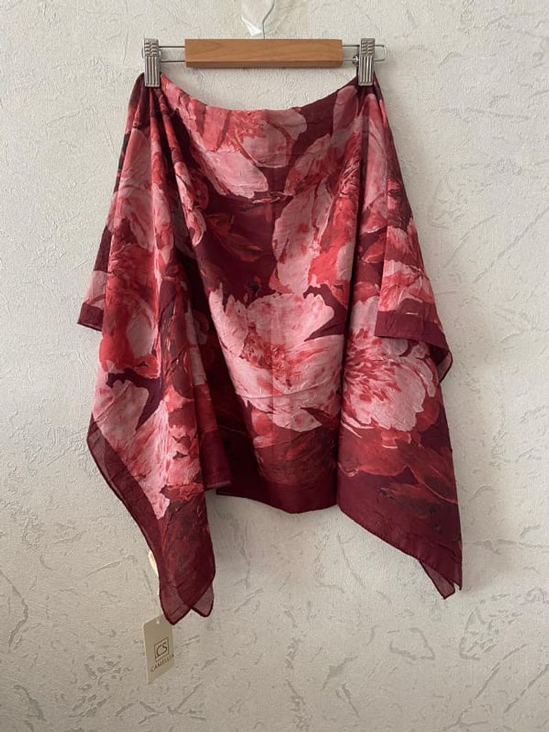 Aura Kraş Eşarp - Bordo