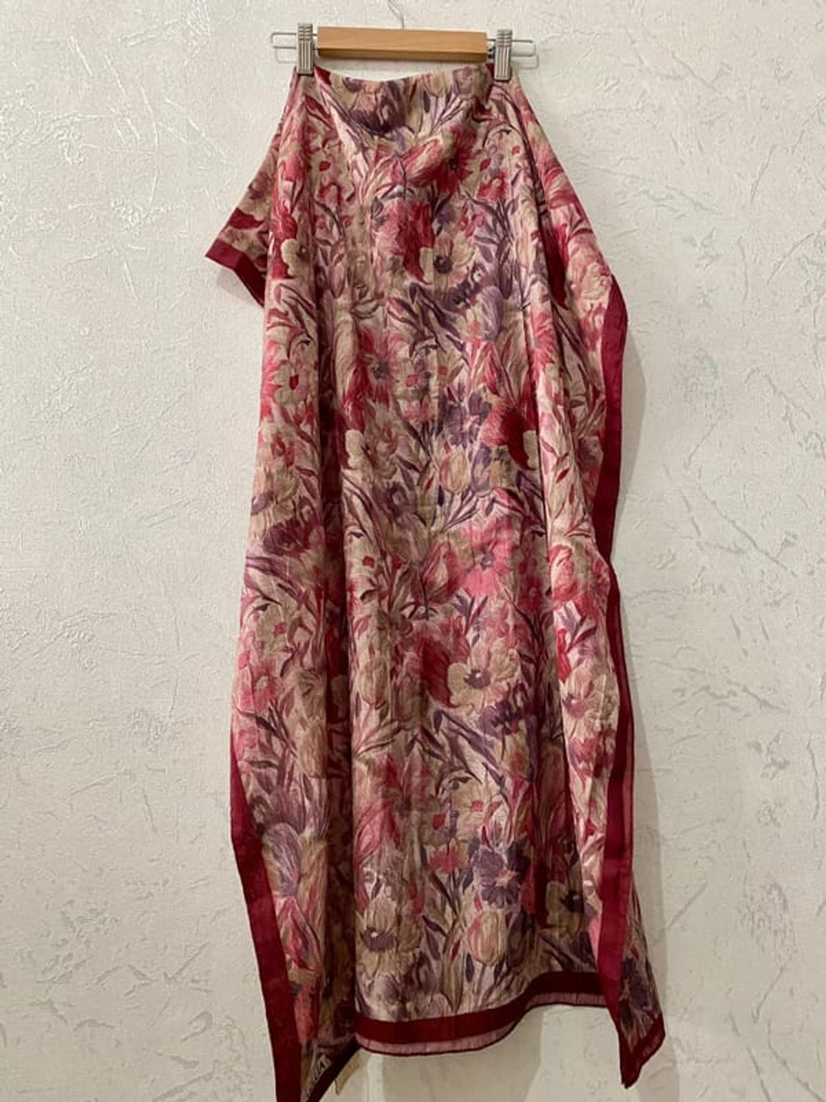 Paradise Kraş Şal -  Bordo Bej