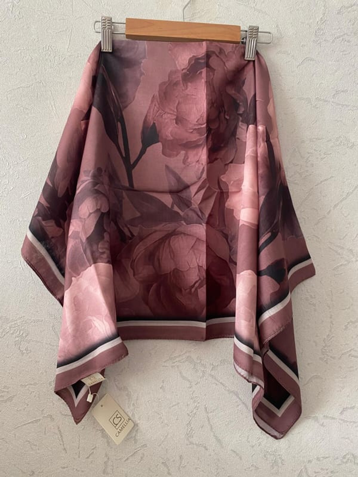 Lotus Desen Soft Eşarp- Gül Kurusu