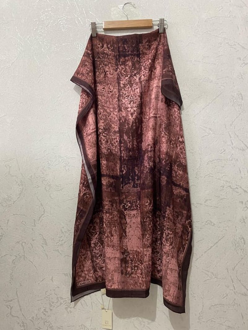 Mahzel Kraş Şal - Kahve - Pudra