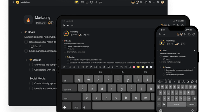Taskade screenshot