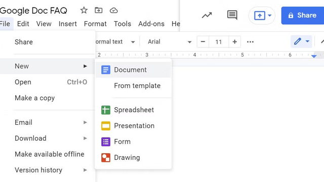 Google Docs screenshot