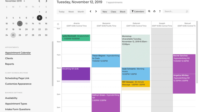 Acuity Scheduling screenshot