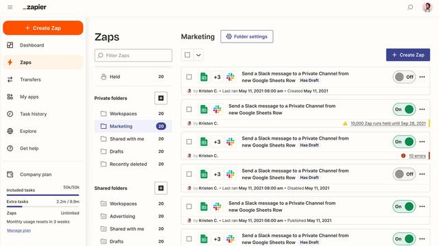 Zapier screenshot