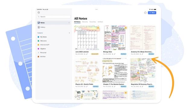 Notability screenshot