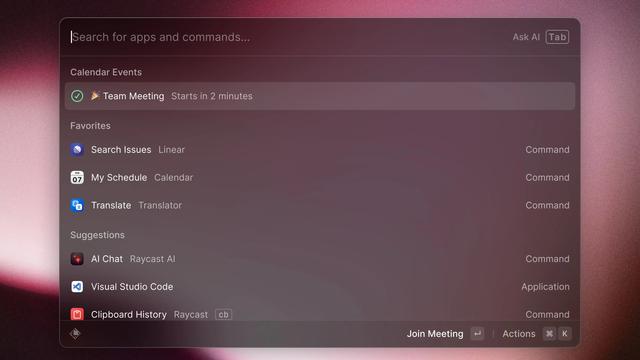 Raycast screenshot