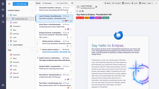 Thunderbird screenshot