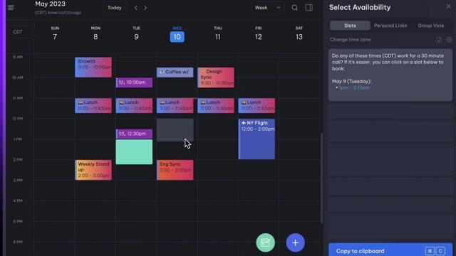 Vimcal screenshot