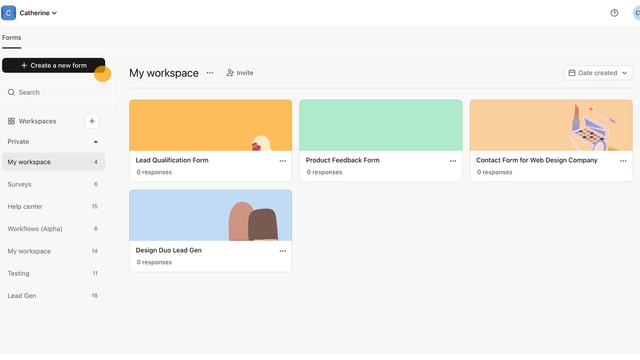 Typeform screenshot