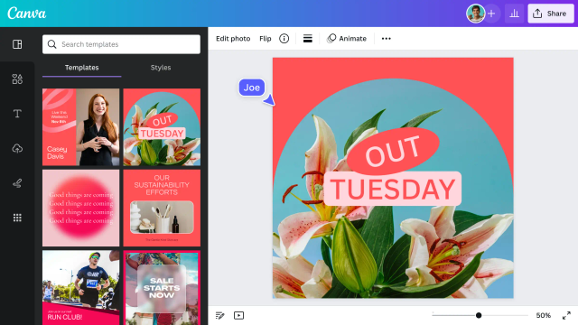Canva screenshot