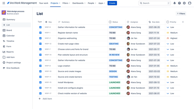 Jira screenshot