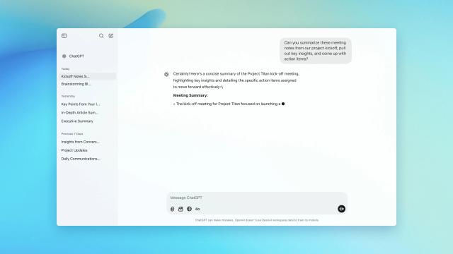 ChatGPT screenshot