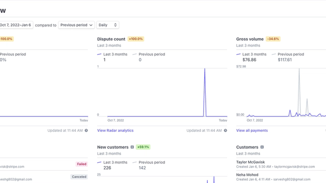Stripe screenshot