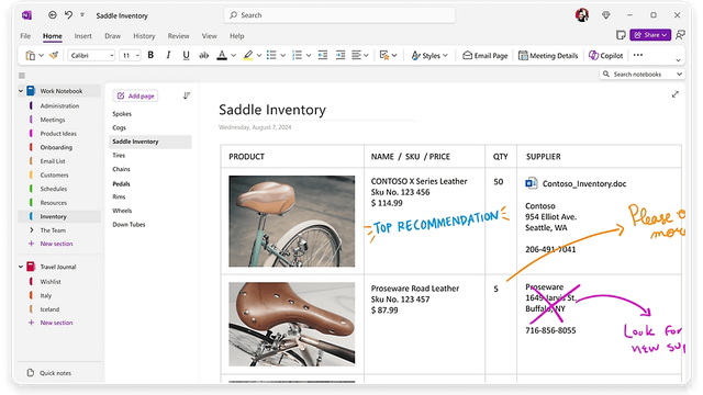 OneNote screenshot