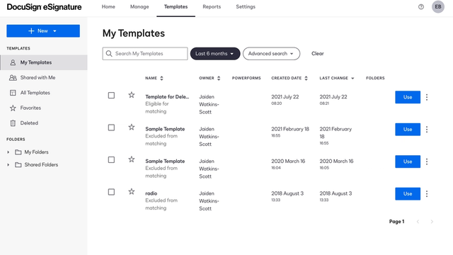 DocuSign screenshot