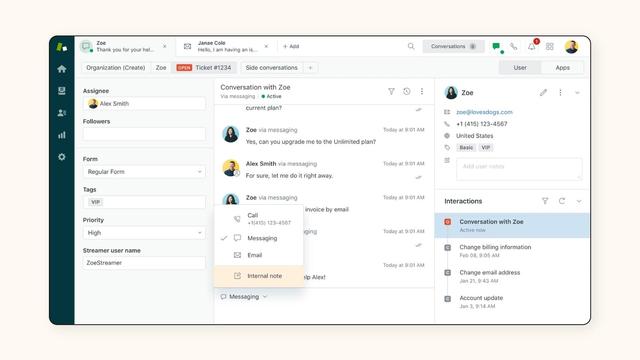 Zendesk screenshot