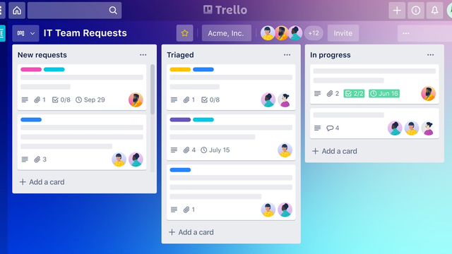 Trello screenshot