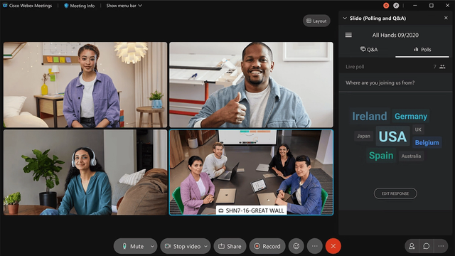 Webex screenshot