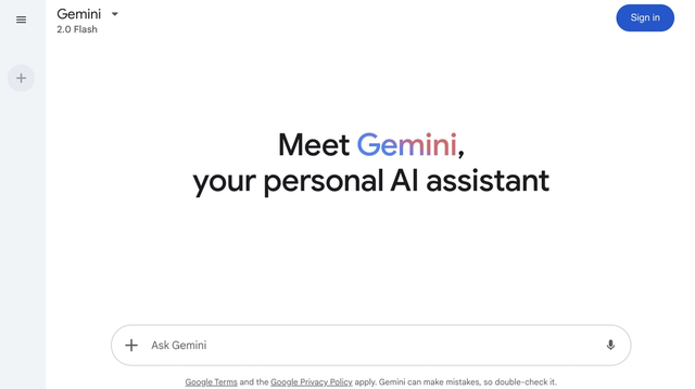 Google Gemini screenshot