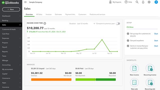 QuickBooks screenshot