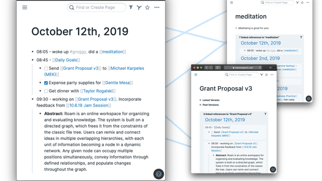 Roam Research screenshot