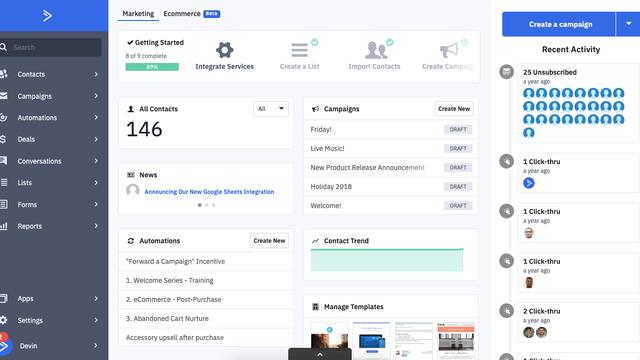 ActiveCampaign screenshot