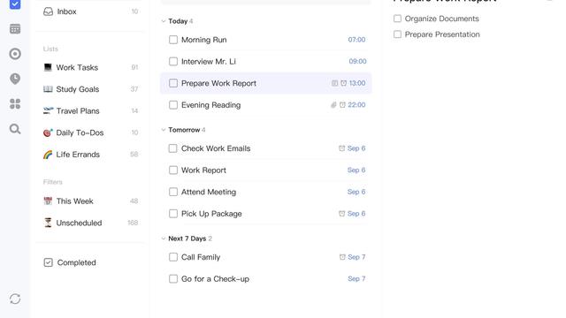 TickTick screenshot