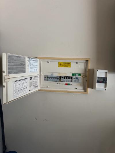 Old garage sub-board at a Palmwoods home before it was replaced