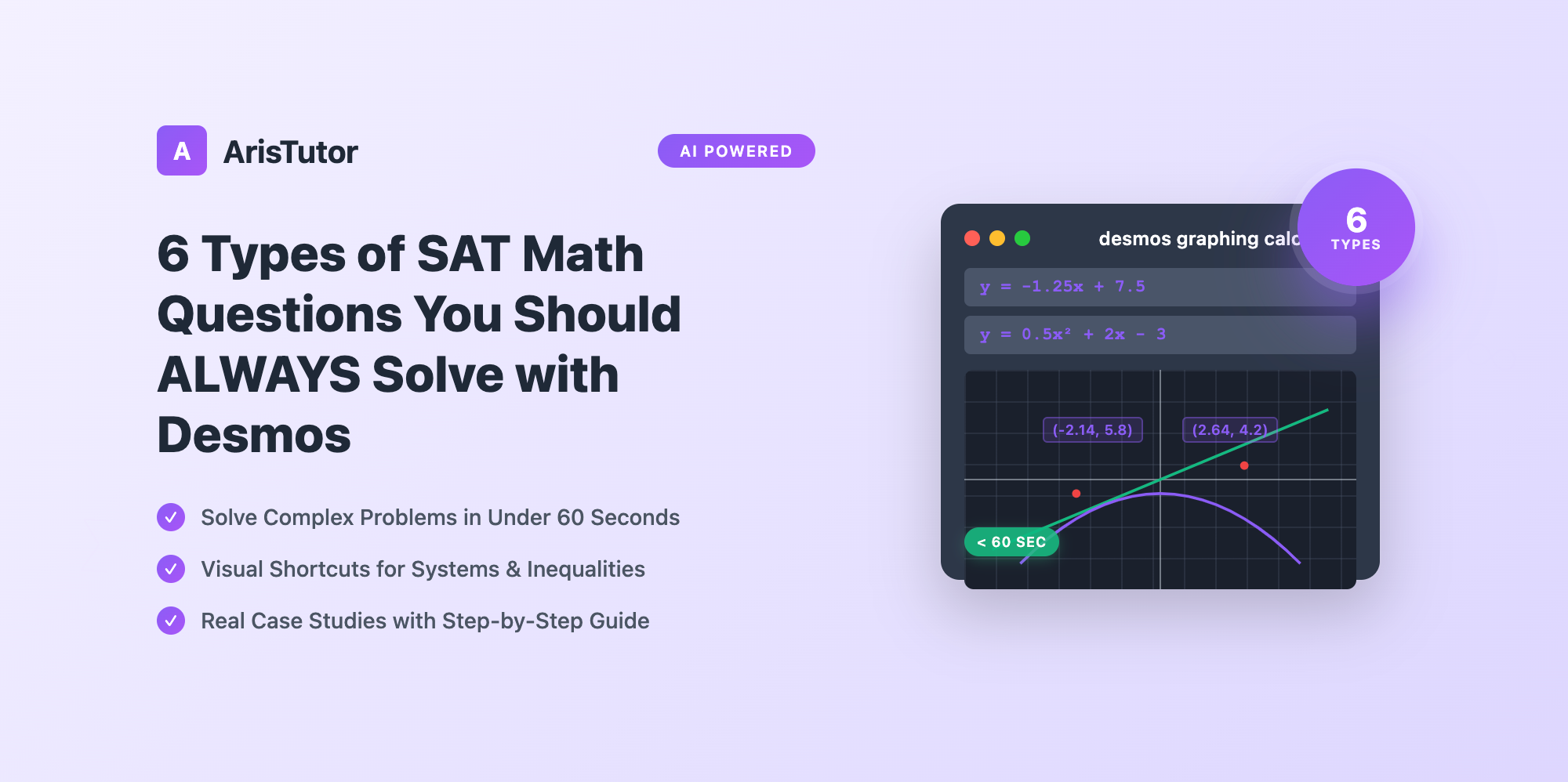 6 Types of SAT Math Questions You Should ALWAYS Solve with Desmos (A Case Study Guide)