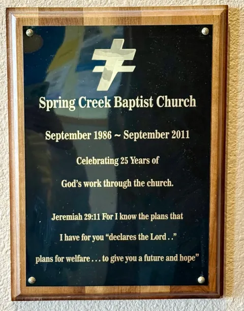 Anniversary Plaque Entryway