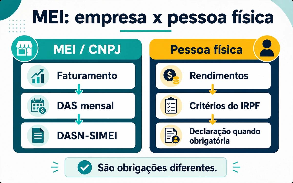 Comparação entre obrigações do MEI e da pessoa física no Imposto de Renda