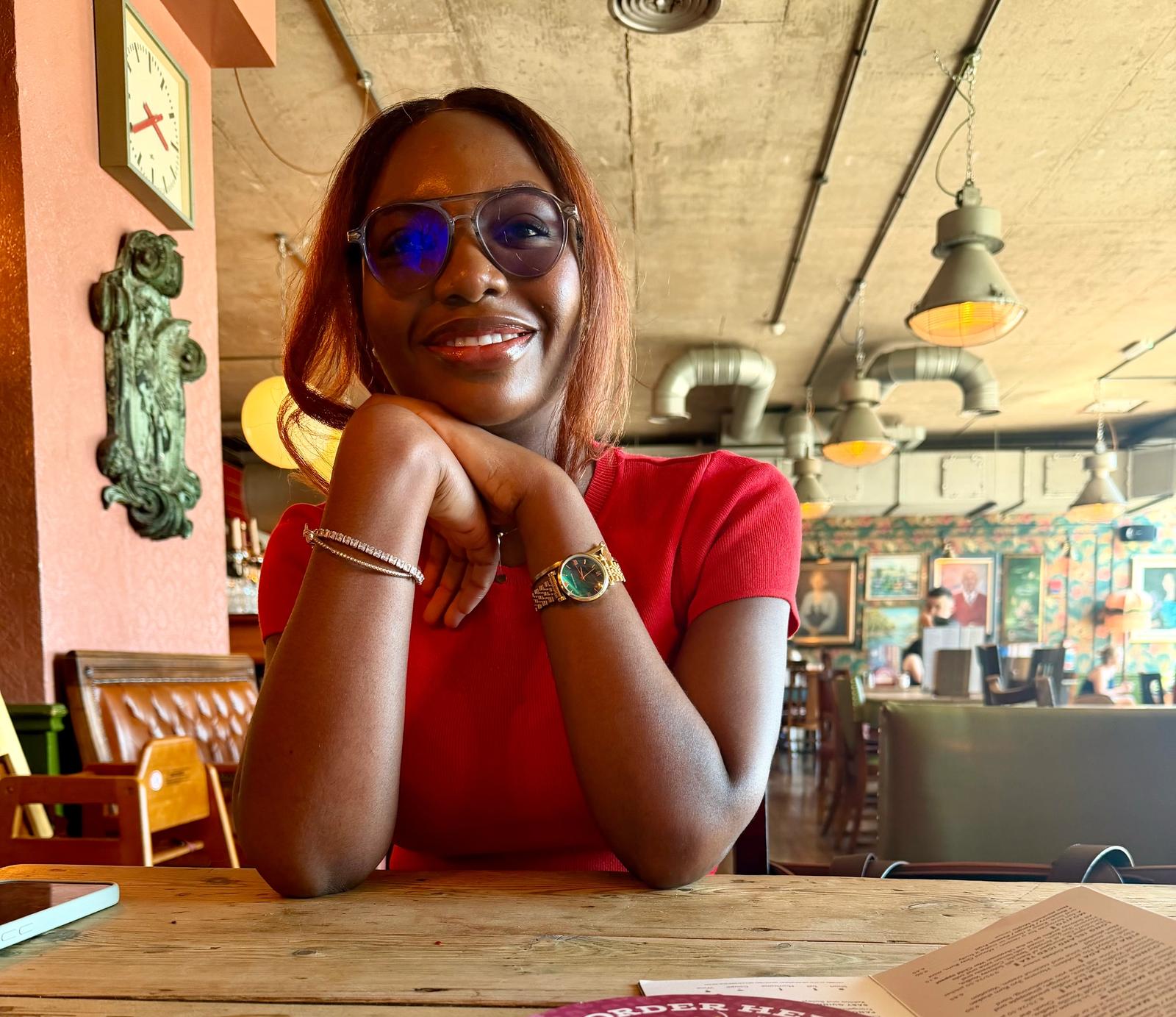 Me at a restaurant looking Boss!