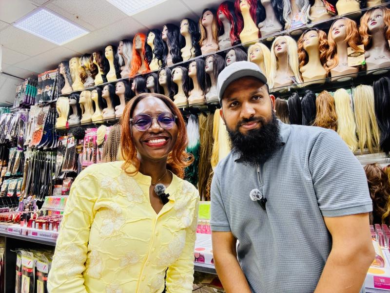 Farooq and I at Liverpool Hair and Cosmetics Store