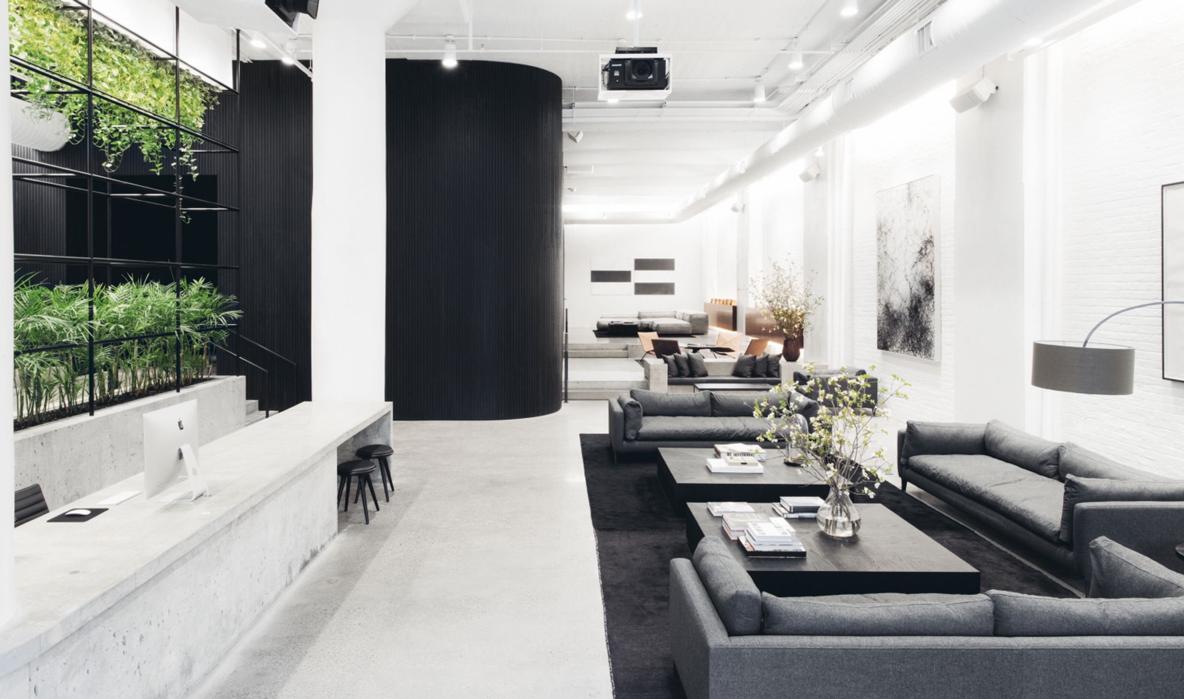 The lobby of Squarespace's New York office