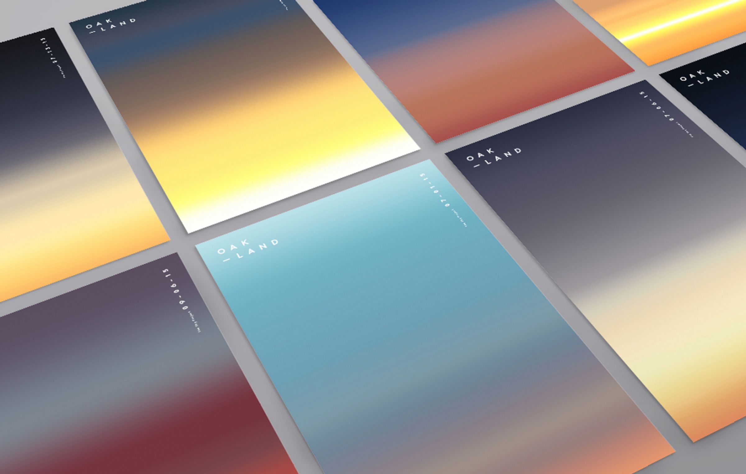 Poster set for Sunset Gradient project