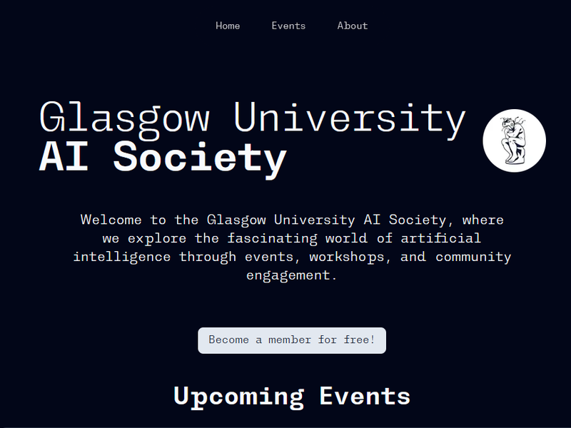 Glasgow University AI Society Website