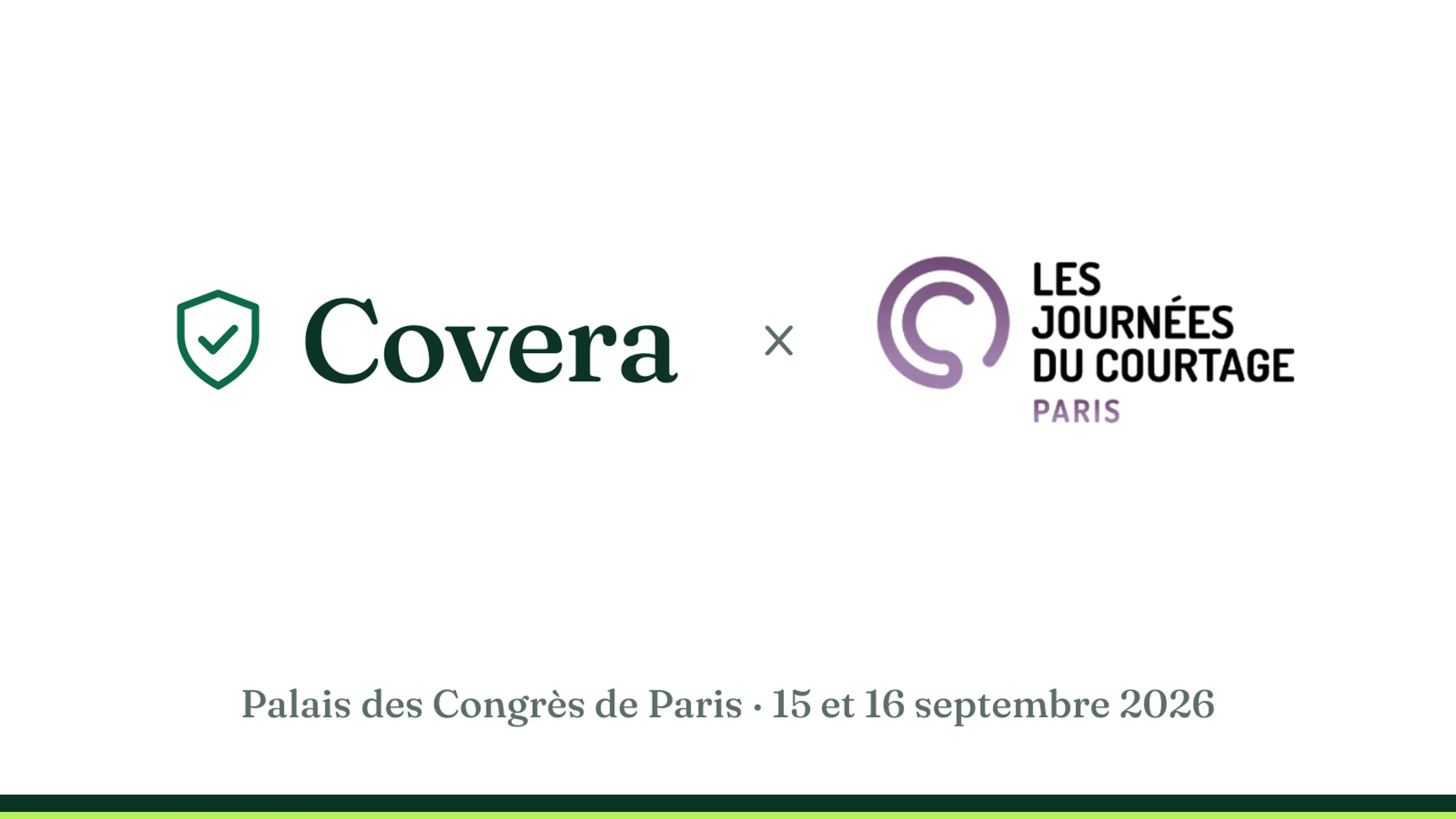 Logos Covera et Les Journées du Courtage, Palais des Congrès de Paris, 15 et 16 septembre 2026