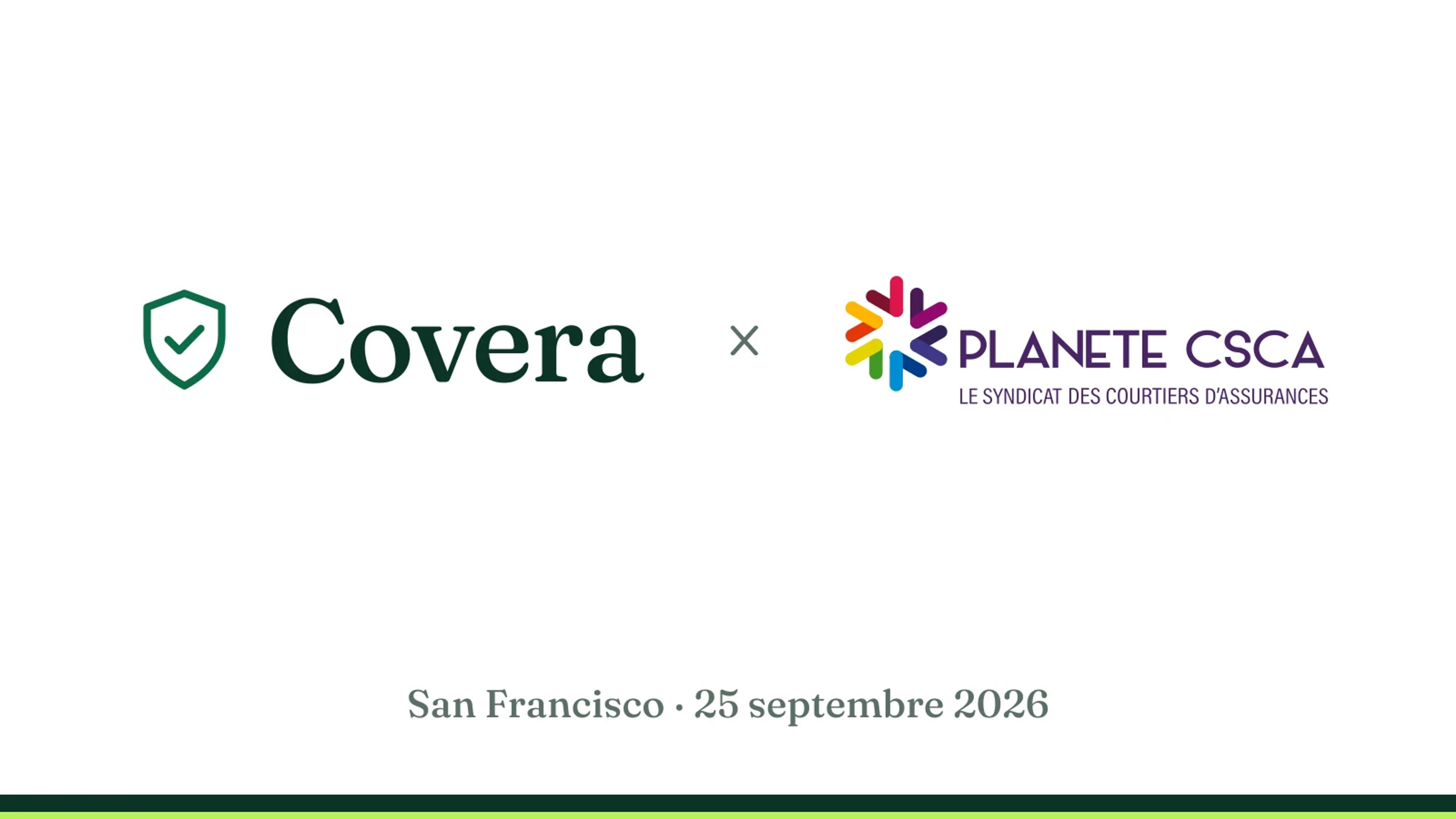 Logos Covera et Planète CSCA, San Francisco, 25 septembre 2026