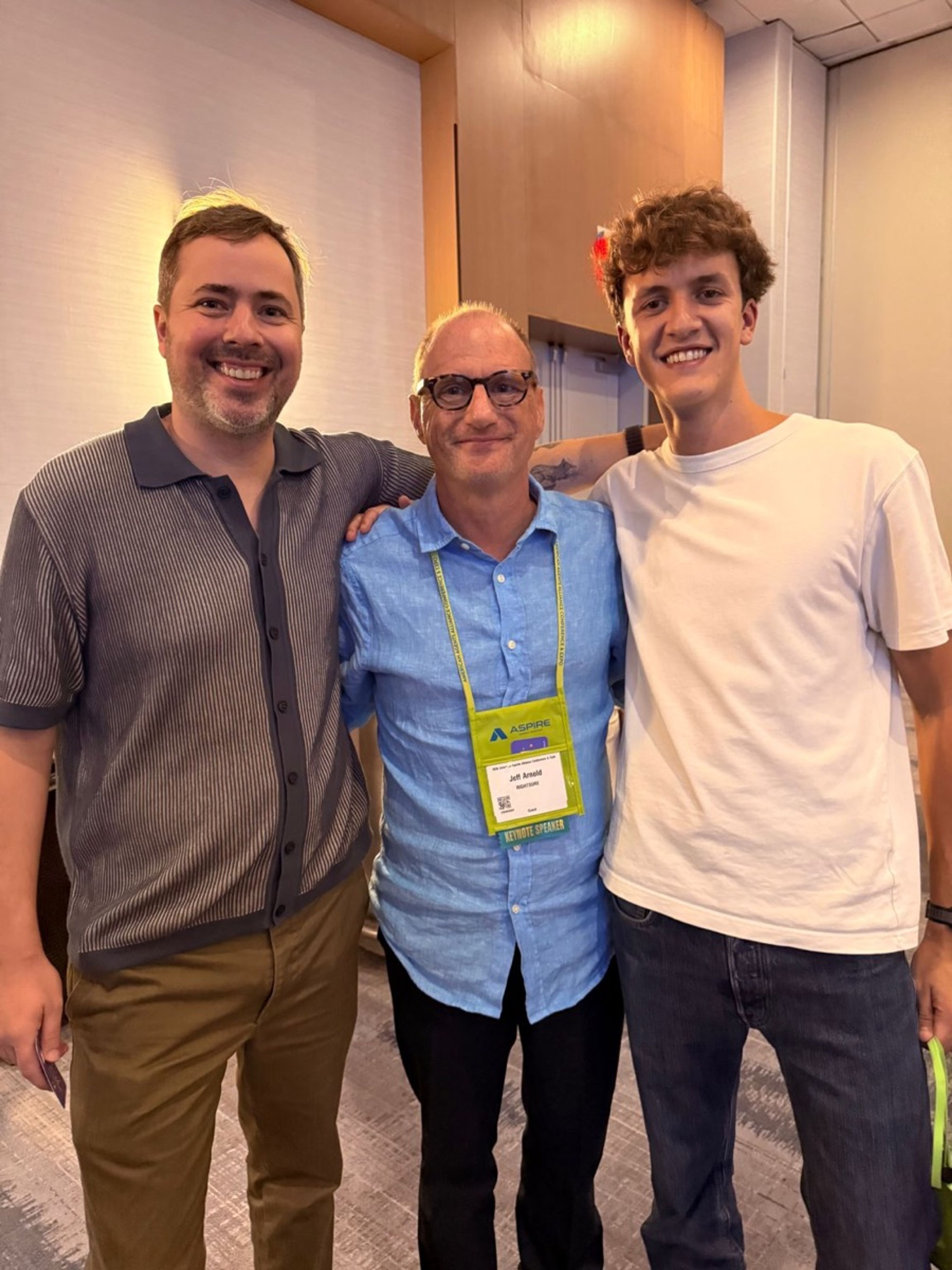 Jeff Arnold, keynote speaker, with attendees at the Expo