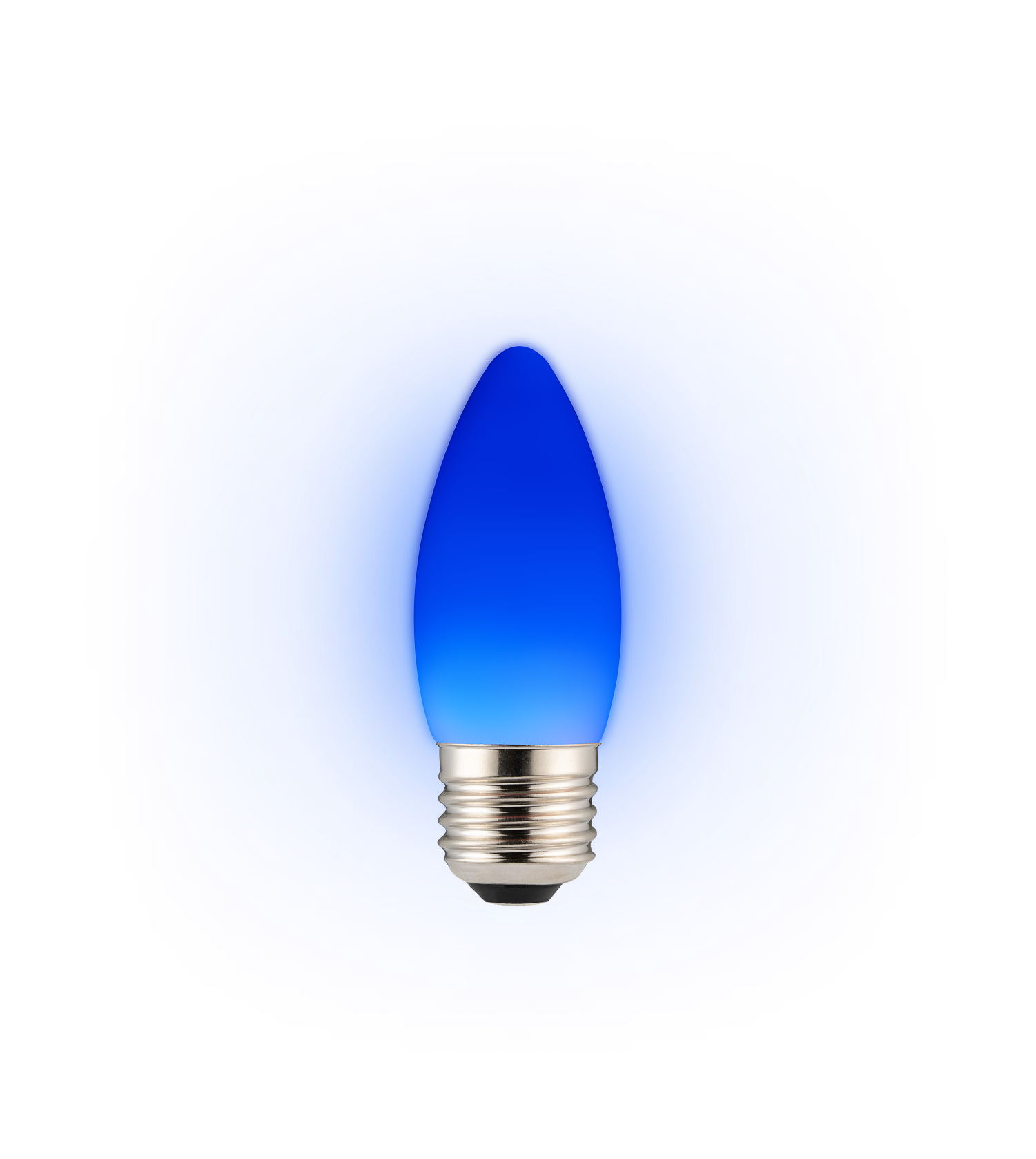 C35 Candle Bulb E27 Base, Blue display image