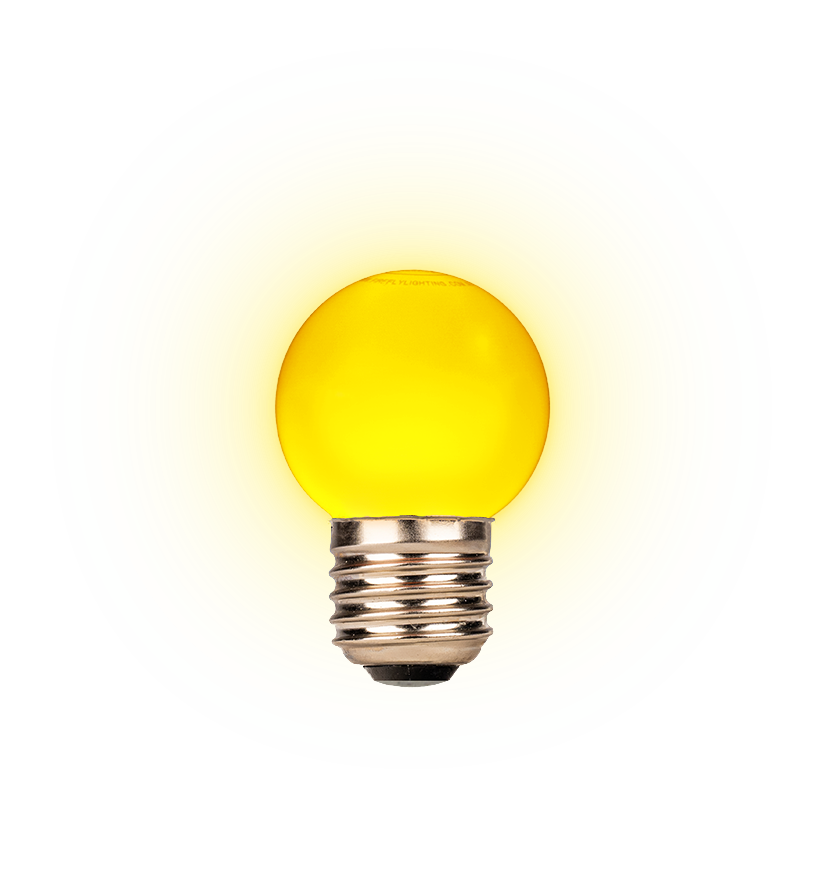 G45 Fancy Round Bulb - Yellow display image