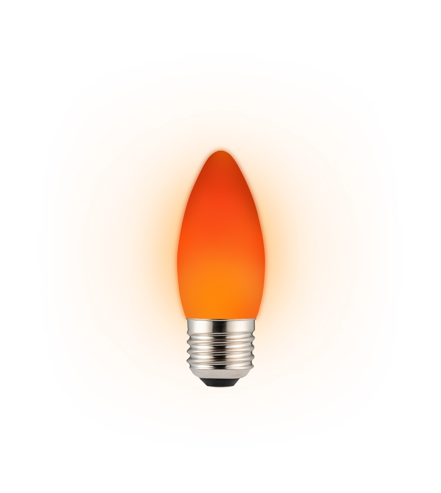 C35 Candle Bulb E27 Base, Orange display image