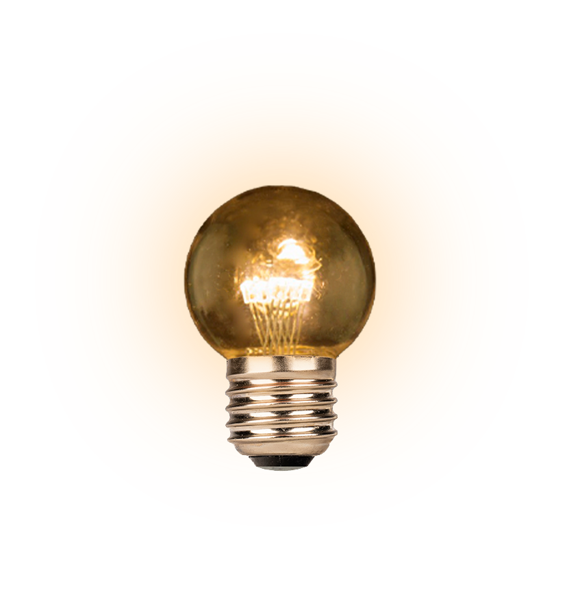 G45 Fancy Round Bulb - Golden Warm White, 6 LED display image