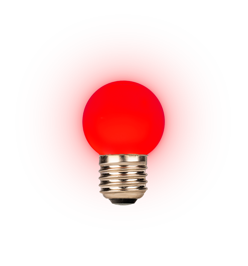G45 Fancy Round Bulb - Red display image