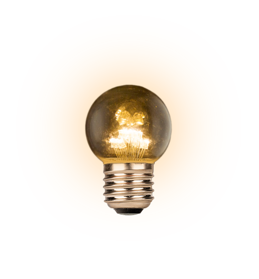 G45 Fancy Round Bulb - Golden Warm White, 12 LED display image