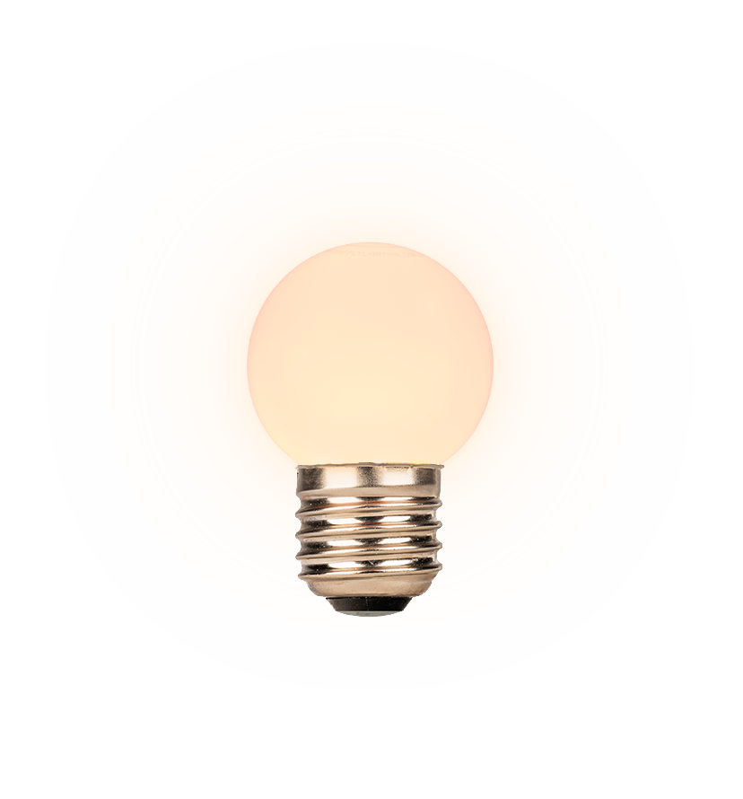G45 Fancy Round Bulb - Warm White Frosted display image